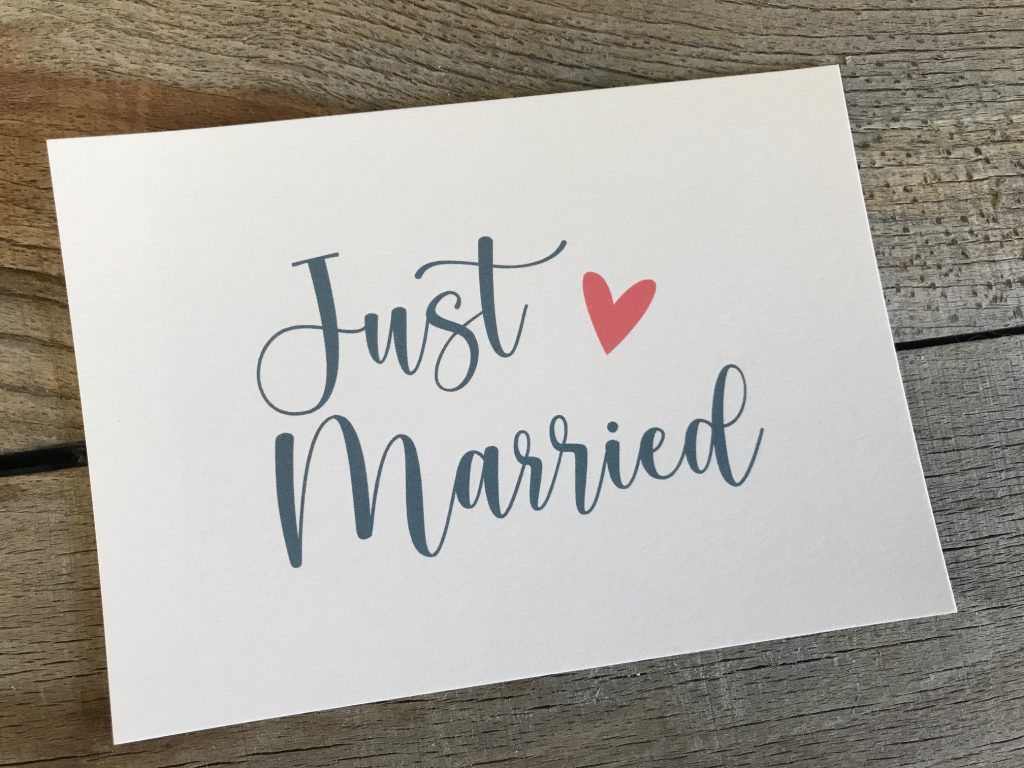 Carte “Just Married”